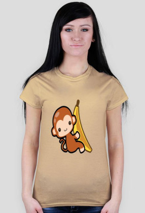 T-Shirt Damski Małpka