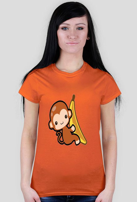 T-Shirt Damski Małpka