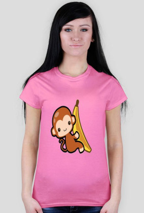T-Shirt Damski Małpka