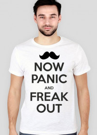 Koszulka męska (Slim) - NOW PANIC AND FREAK OUT