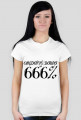 666% - Koszulka biała damska