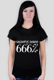 666% - Koszulka czarna damska