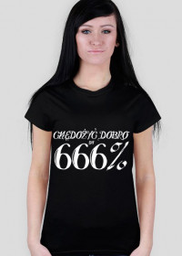 666% - Koszulka czarna damska
