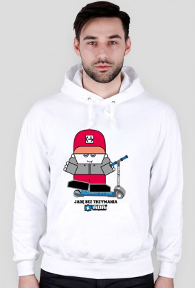 Bluza z kapturem - Jadę bez trzymania. Pada