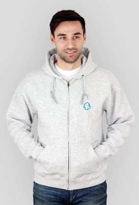 Bluza na zamek z kapturem - Jadę bez trzymania. Pada