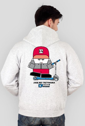 Bluza na zamek z kapturem - Jadę bez trzymania. Pada
