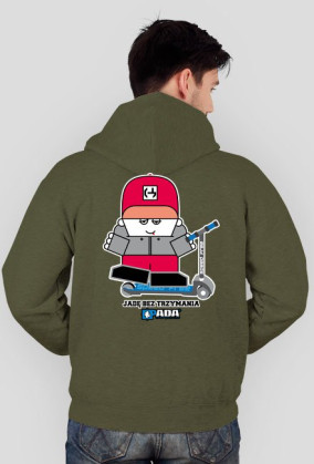 Bluza na zamek z kapturem - Jadę bez trzymania. Pada