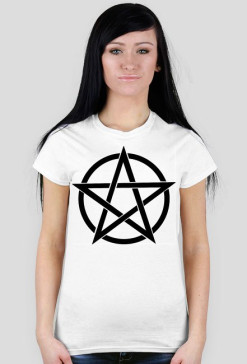 Koszulka damska biała PENTAGRAM - tanio!