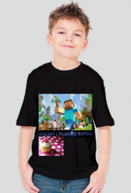Koszulka dla dziecka z Logo Nazwą i z obrazkiem minecrafta