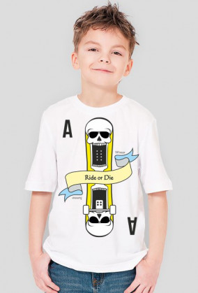 Koszulka dla chłopca - RIDE or DIE - SNOWBOARD AND SKATE