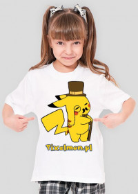 Pikachu Gentelmen - koszulka dziewczęca