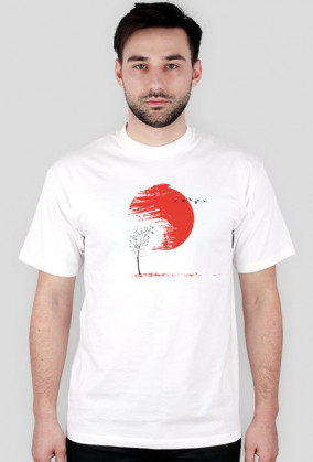 A Japońskie Drzewo z Napisem 'Szczęście i Prawda' Koszulka Męska