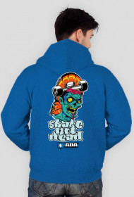 Bluza na zamek z kapturem - Skate not dead. Pada