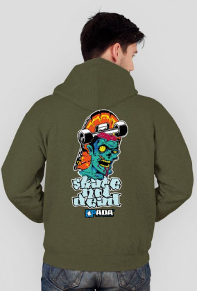 Bluza na zamek z kapturem - Skate not dead. Pada