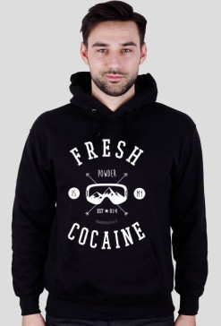 Bluza męska z kapturem - FRESH POWDER IS MY COCAINE