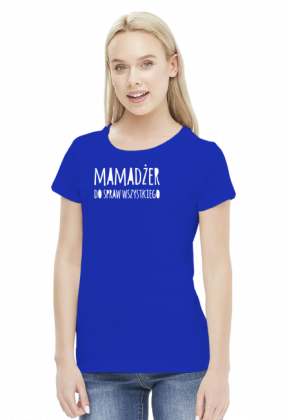 Koszulka damska kolorowa "Mamadżer ds. wszystkiego"