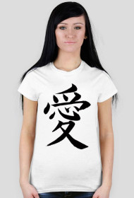 Japoński t-shirt "miłość"