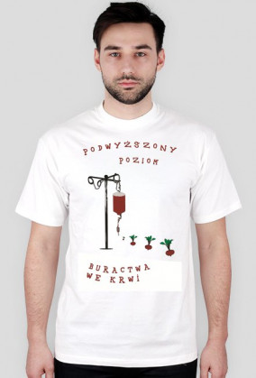 Fajna koszulka Podwyższony poziom buractwa we krwi  (by Czeczen)