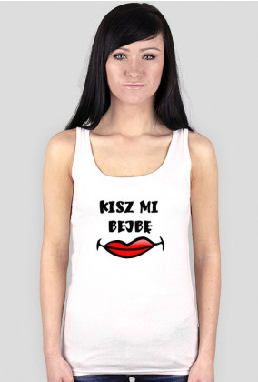 Smieszna koszulka bezrekawnik Kisz me  (by Czeczen)