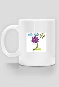 Kubek od ręki - kwiatek.