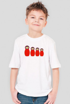 Koszulka dziecięca, nadruk: Matrioszki