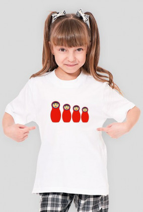Koszulka dziecięca, nadruk: Matrioszki