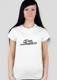 T-shirt damski Motospamerzy black logo