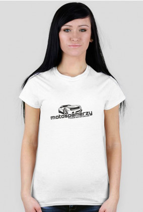 T-shirt damski Motospamerzy black logo