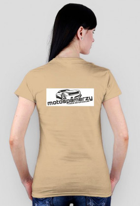 T-shirt damski Motospamerzy black logo