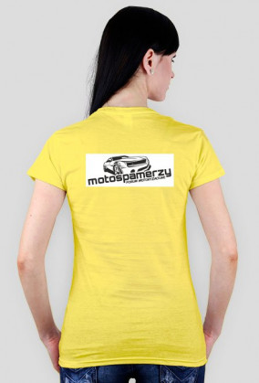 T-shirt damski Motospamerzy black logo