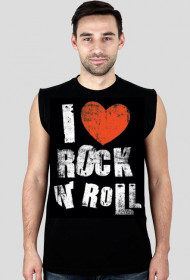 Koszulka męska bez rękawów - "I love Rock N' Roll"