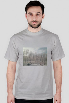 zima koszulka męska