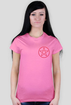 Koszulka damska PENTAGRAM różowawy - tanio!
