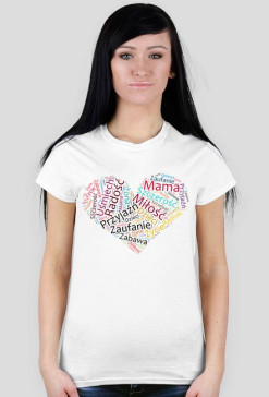 MAMA biały t shirt damski