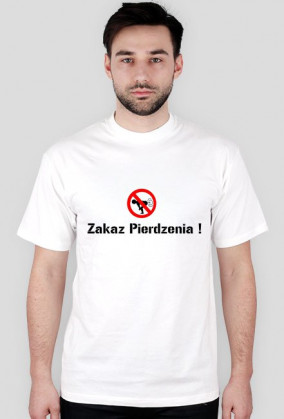 Koszulka z Napisem "Zakaz Pierdzenia"