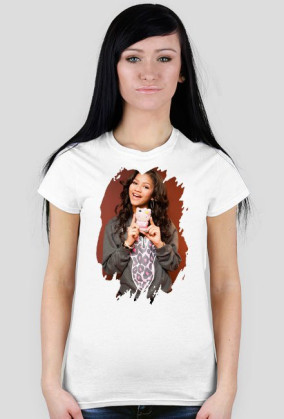 'Rozdarty' nadruk - koszulka damska