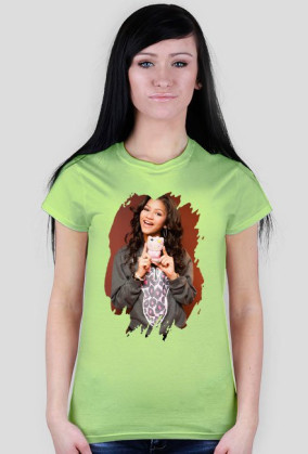 'Rozdarty' nadruk - koszulka damska