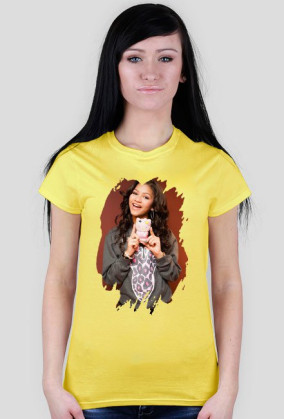 'Rozdarty' nadruk - koszulka damska