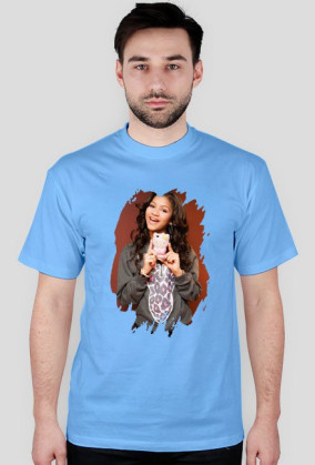 'Rozdarty' nadruk - koszulka męska