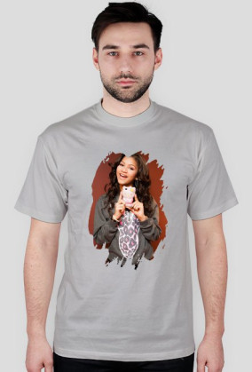 'Rozdarty' nadruk - koszulka męska