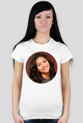 Okrągły nadruk - koszulka damska