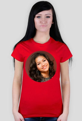 Okrągły nadruk - koszulka damska