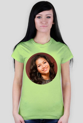 Okrągły nadruk - koszulka damska