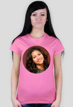 Okrągły nadruk - koszulka damska