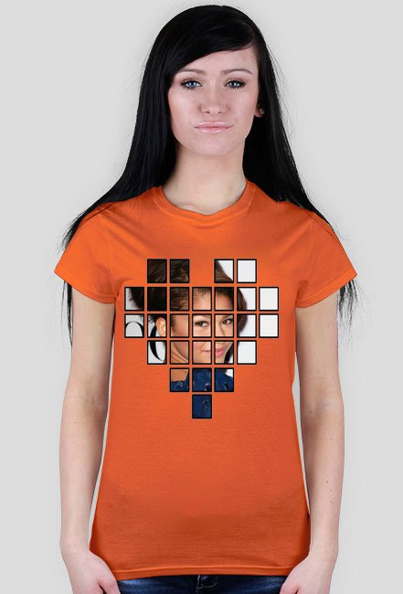 Geometryczny nadruk - koszulka damska