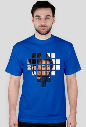 Geometryczny nadruk - koszulka męska