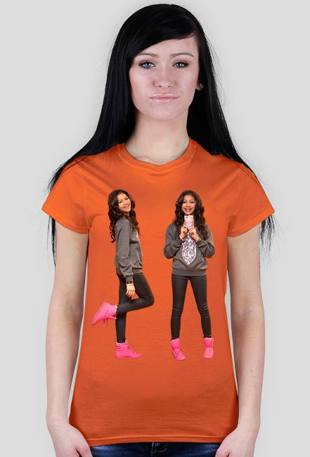 Bliźniaczy nadruk - koszulka damska