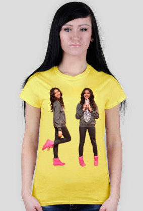 Bliźniaczy nadruk - koszulka damska