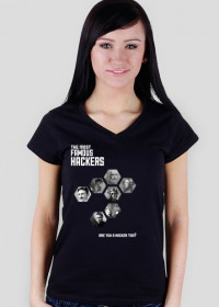 Famous Hackers (one side, v-neck)