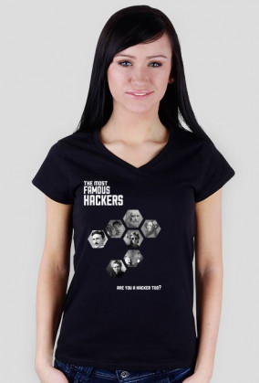 Famous Hackers (one side, v-neck)